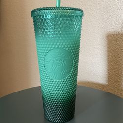 NEW Starbucks Green Ombré Gradient Studded Venti Tumbler (24 Oz)