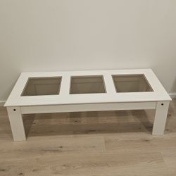 White Glass Coffee Table 