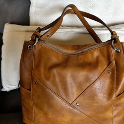 Sunflower Brown Shoulder Bag. New With Tags. Outside Pockets 