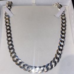 20” Silver Cuban Link Chain