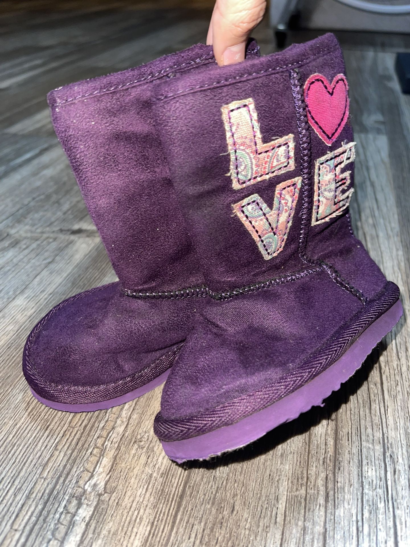 Purple Fur Boots