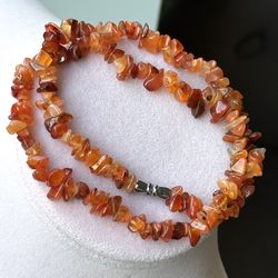Red Carnelian Necklace ❤️ 17 inch  