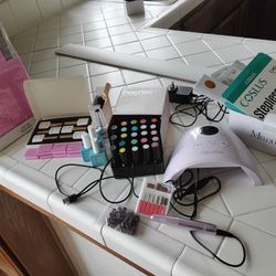 Lots Of Nail Equipment And Polish 