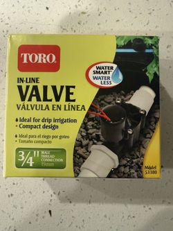 TORO CO Commercial Grade M/R IRRIGATION 53380 Inline Valve 3/4 inch Flush Debree