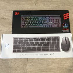 Gaming Red Dragon And Dell Keyboard