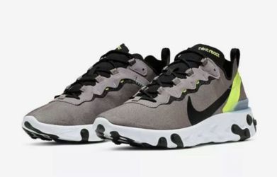 Nike React Element 55 ‘Pumice’ Volt Green Black Running Shoes BQ6166-201 Size 11