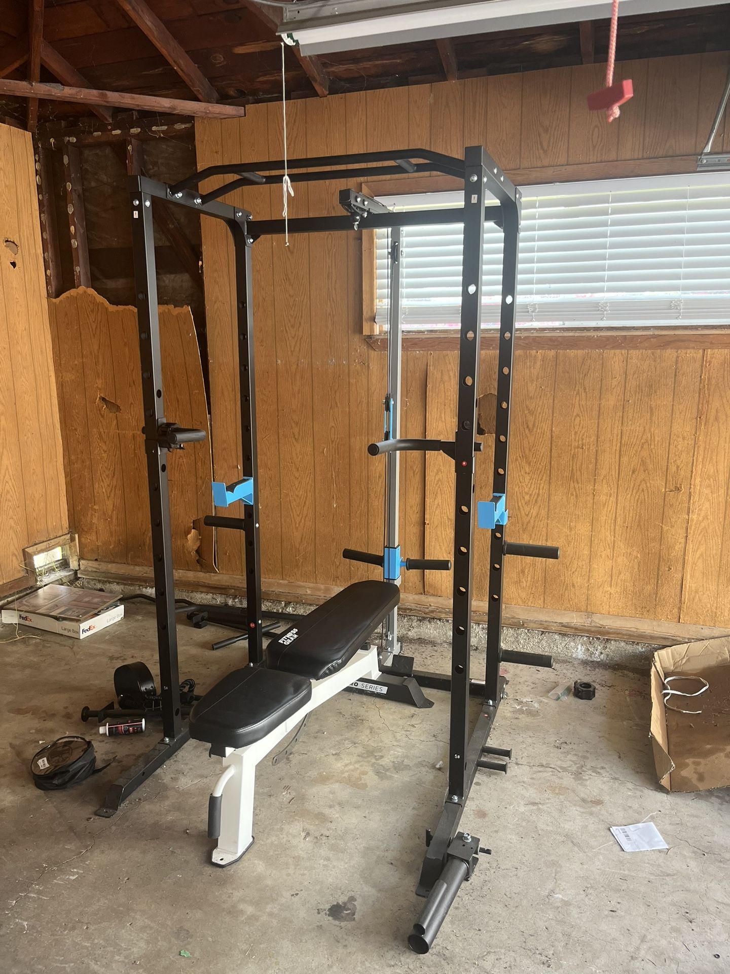 Squat Rack And Bench Press For Weights (no Weights Or Barbell)
