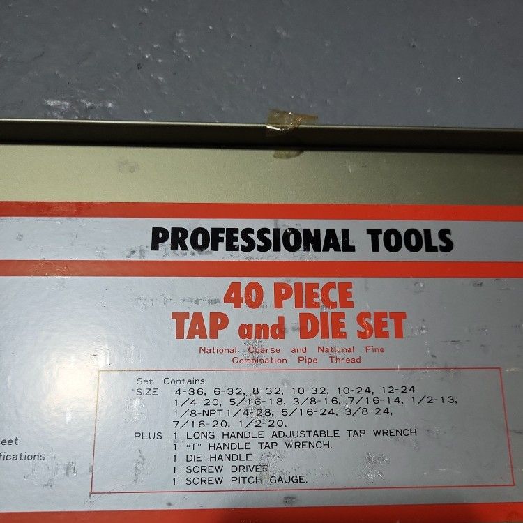 BICO VINTAGE 40 pieces Tap Die Set Compete in aluminum Case Made In Japan