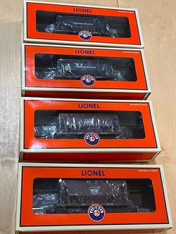 Lionel O/027 Gauge Copper Range Ore Car 4-Pack Set - Like New In Boxes