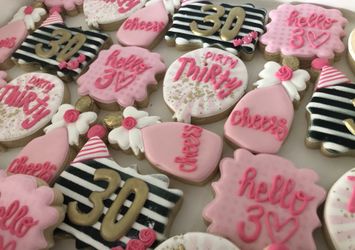 Decorated Birthday cookies