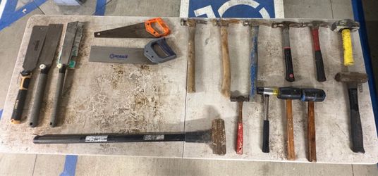 Mixed Hand Tool Lot – Saws and Hammers