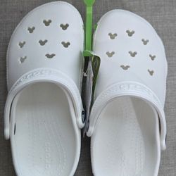 DISNEY Mickey ears Crocs White WDW- Size M5/W7