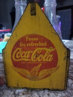 Old Coca Cola Wooden Case & Bottles