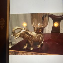 Very Antique Candle Metal Crystal $45