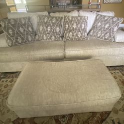 Large Sofa and Ottoman 
