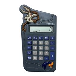 Vintage 1995 Looney Tunes Tronics Toshiba Calculator Wile E. Coyote & Roadrunner