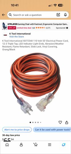 K Tool International 50 ft Extension Cord