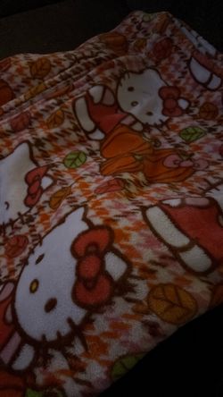 Hello kitty fall blanket
