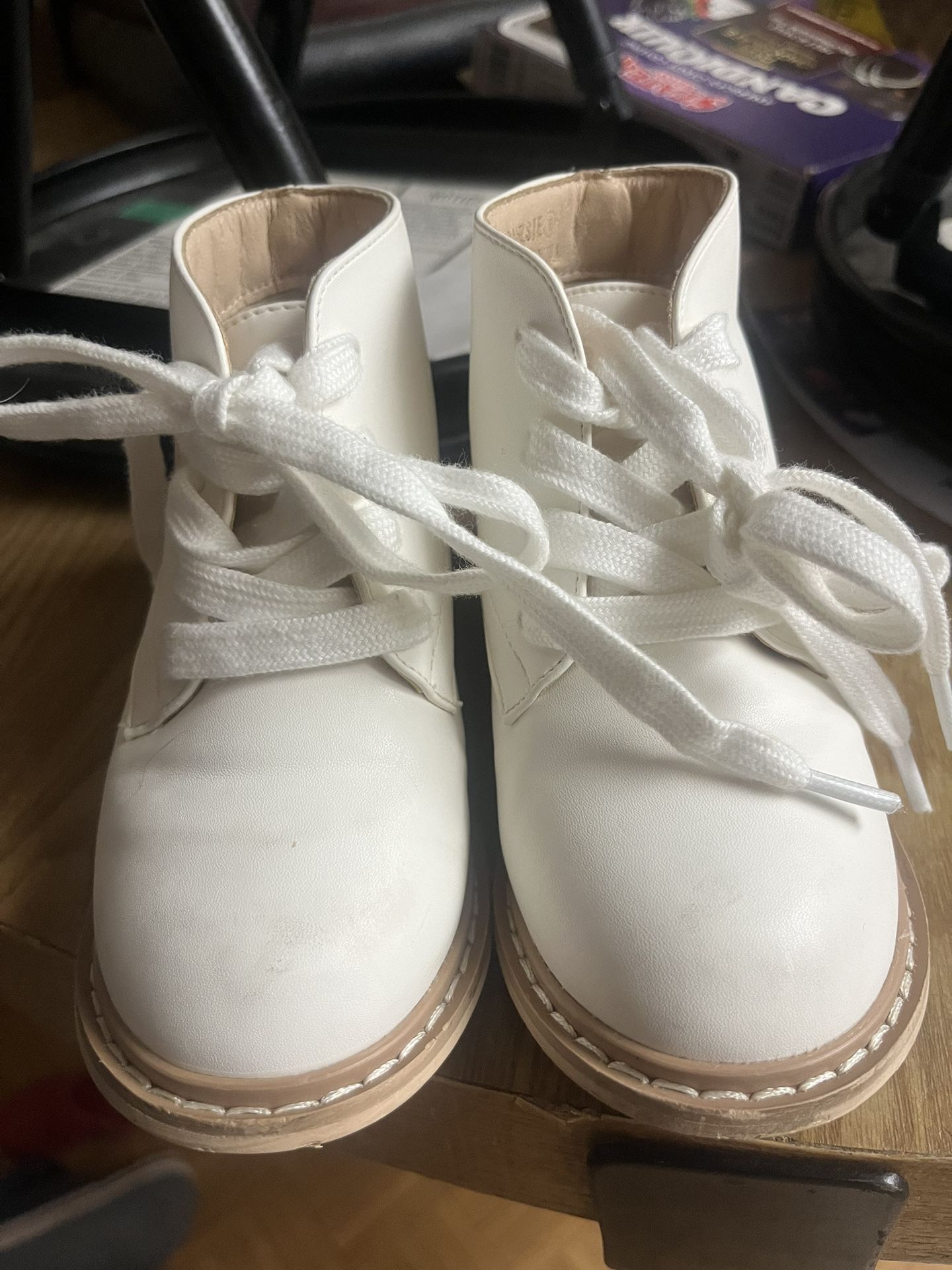 Pandaninja White Ankle Boots