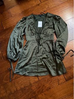Olive green dress