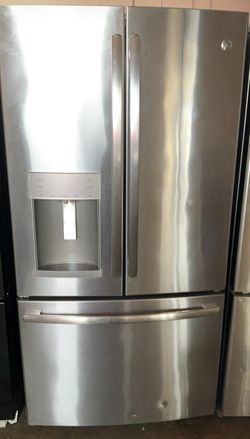 GE  3-Door Stainless Steel Fridge
