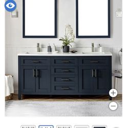 OVE Decors Lakeview Bath Vanity in Blue
