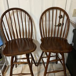 Tall Wooden Bar chairs 