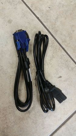 New VGA cable or AC Power cord for computer