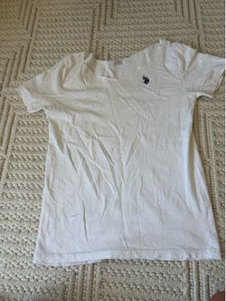 Neckless polo white top