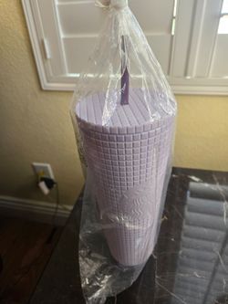 Starbucks Purple Grid Textured 24oz Tumbler