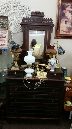 Charles Eastlake dresser on wheels