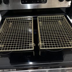 2 Gold Desk Organizers 