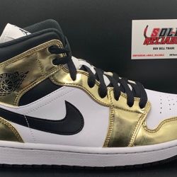 Jordan 1 Mid Metallic Gold