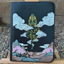 Pokémon Rayquaza Card Binder, 360 Capacity, 9-Pocket Zip, Vault X, Black