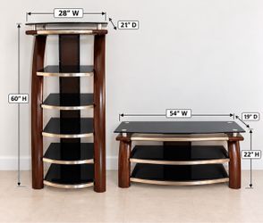 Modern Glass TV Stand / Shelves