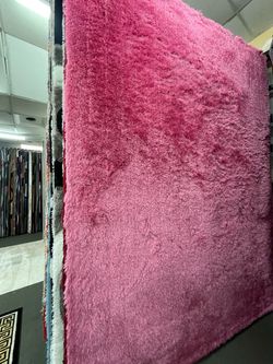 Pink Shag Area Rug