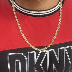 22 Inch Gold Plated Rope Chain