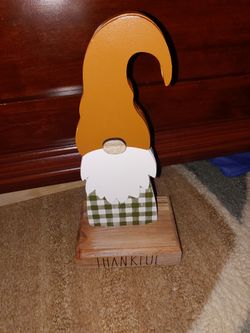 Thankful Gnome Wooden Fall Decor