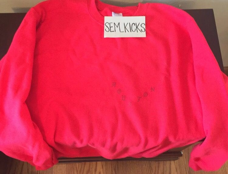 Kanye West Perfect Red Crew Neck Houston Pop Up Store Size M Yeezy