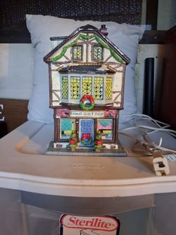Emma's Quilt Shop Lighted Village Building