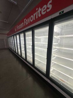 Like new top shelve glass door freezers coolers