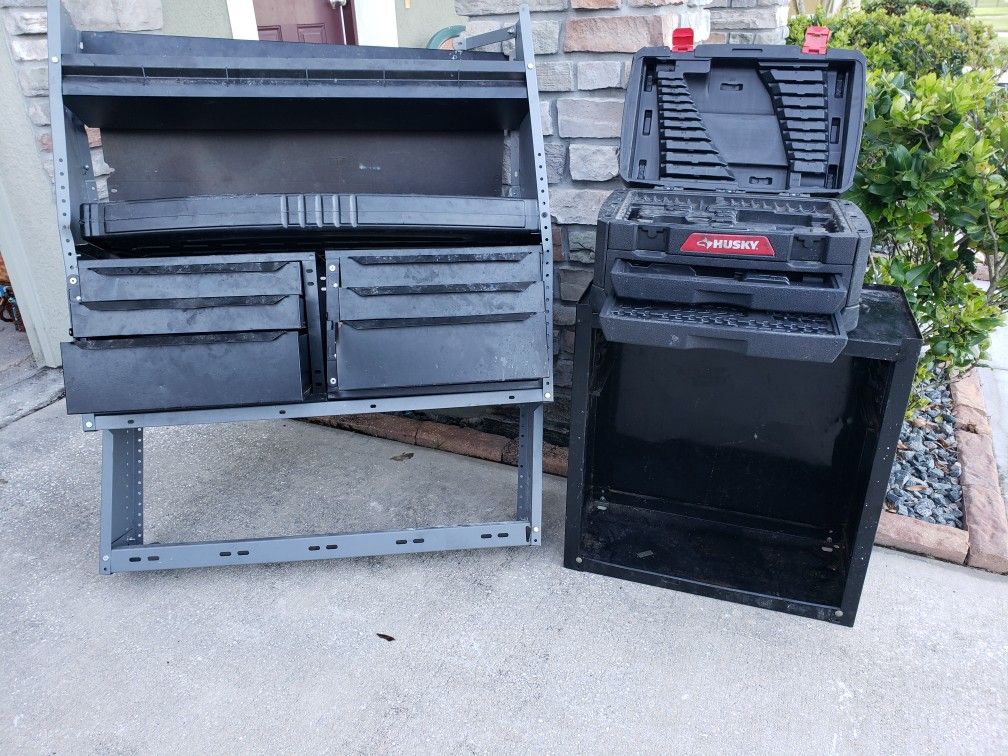 Mechanics Tool boxes x2 and storage bin