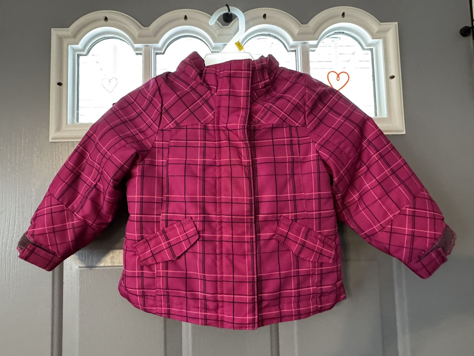 Plaid Pink Coat Toddler Size 18mos