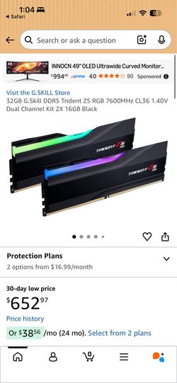 Looking for TRADE/OFFER for 2 of this kit g skill black rgb ddr5 7600mhz cl36 ram