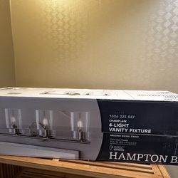 Hampton Bay 4-Light Bathroom Vanity fixture Bathroom Light Fixtures