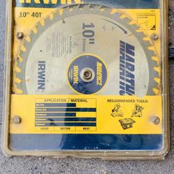 Irwin Circular Saw Blade 10”, 40T