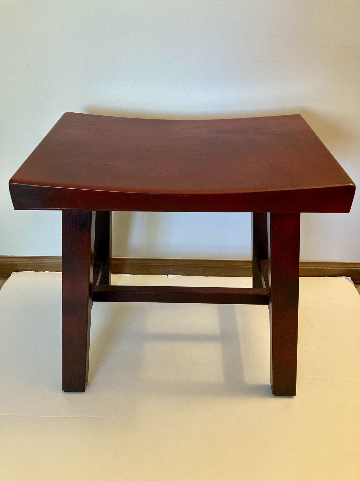 2008 Target Dark Teak? Curved Saddle-style Accent Stool