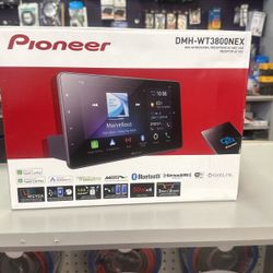 Pioneer DMH-WT3800NEX Digital Multimedia Receiver with Wireless Apple CarPlay and Android Auto, 9” Capacitive Floating Screen, Single-DIN, Built-in Bl
