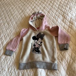 Girls Minnie Mouse Hoodie Size 3 T