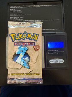 Pokemon 1999 fossil lapras booster pack heavy 21.1